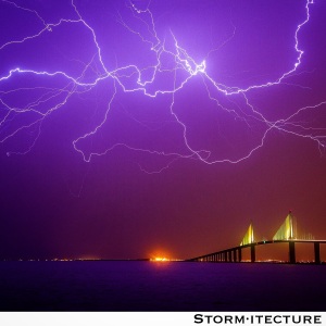 Lightning over Sunshine Skyway Bridge